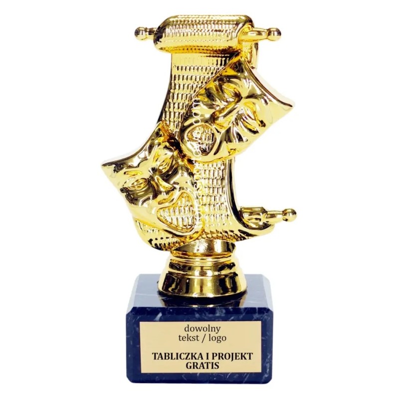 Złota statuetka F145 teatr sztuka Złota statuetka F145 teatr sztuka