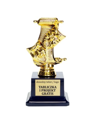 Piękna Złota statuetka F145 teatr sztuka