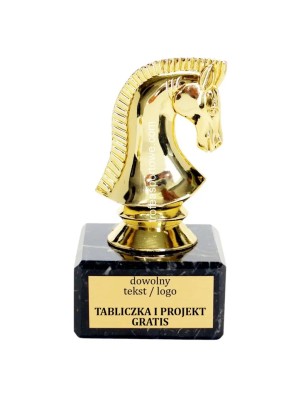 Złota statuetka F164 szachy skoczek