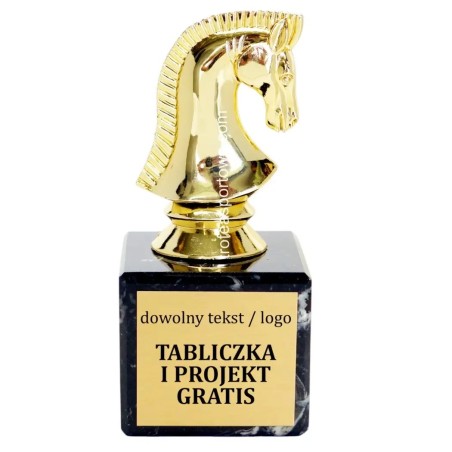 Złota statuetka F164 szachy skoczek