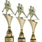 Komplet pucharów NT1000 z figurką judoka judo sztuki walki 35-32-31 cm Komplet pucharów NT1000 z figurką judoka judo sztuki walki 35-32-31 cm