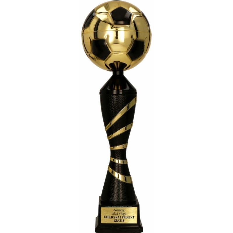 Puchar 4209 piłkarski złoto-czarny na turniej