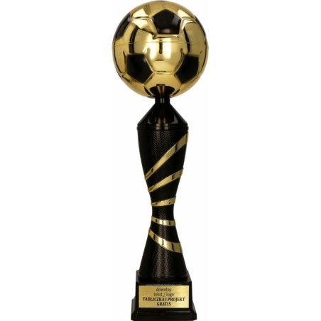 Puchar 4209 piłkarski złoto-czarny na turniej