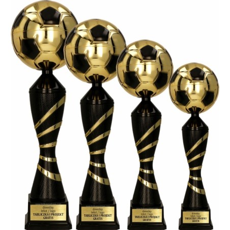 Puchar 4209 piłkarski złoto-czarny na turniej