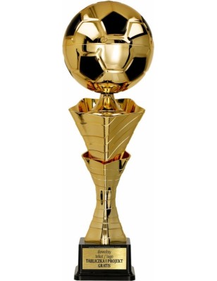 Puchar 4219 piłkarski złoto-czarny dla zwycięzców