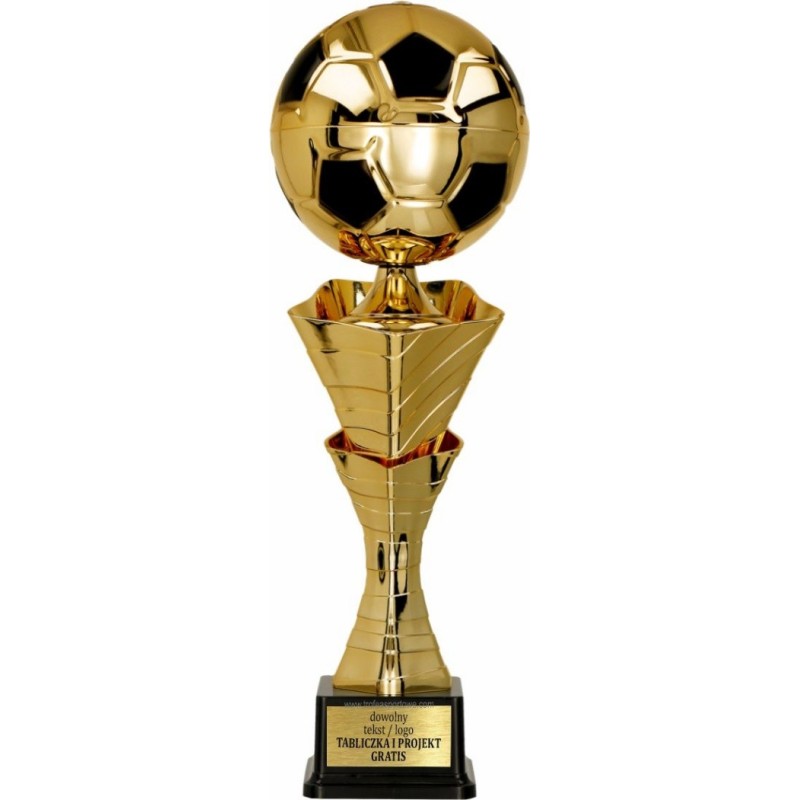 Puchar 4219 piłkarski złoto-czarny dla zwycięzców