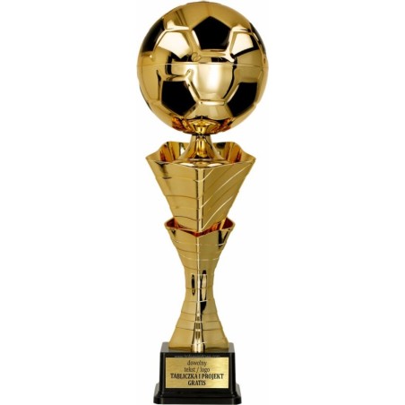 Puchar 4219 piłkarski złoto-czarny dla zwycięzców