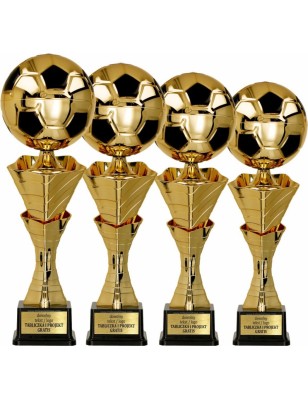 Puchar 4219 piłkarski złoto-czarny dla zwycięzców