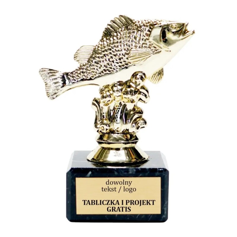 Złota statuetka FF08 wędkarstwo ryba Złota statuetka FF08 wędkarstwo ryba