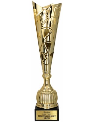 Puchar 4230 złoty nowoczesny z marmurową podstawą