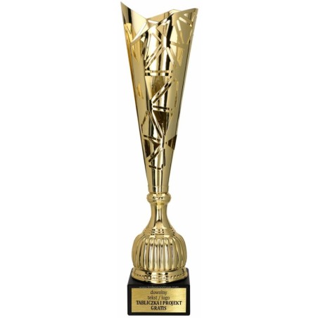 Puchar 4230 złoty nowoczesny z marmurową podstawą