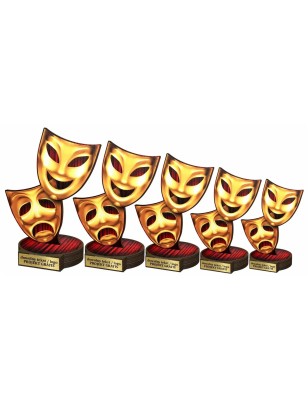 Drewniana statuetka sztuka teatr maski