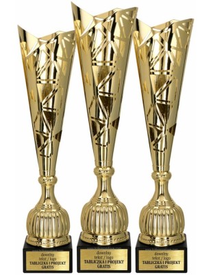 Puchar 4230 złoty nowoczesny z marmurową podstawą