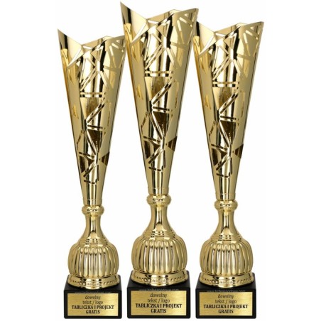 Puchar 4230 złoty nowoczesny z marmurową podstawą