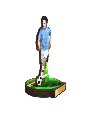 Statuetka drewniana - seria RW piłka nożna piłkarz