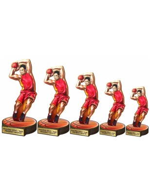 Drewniana statuetka koszykarska koszykówka