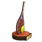 Drewniana statuetka tenis ziemny rakieta+piłka Drewniana statuetka tenis ziemny rakieta+piłka