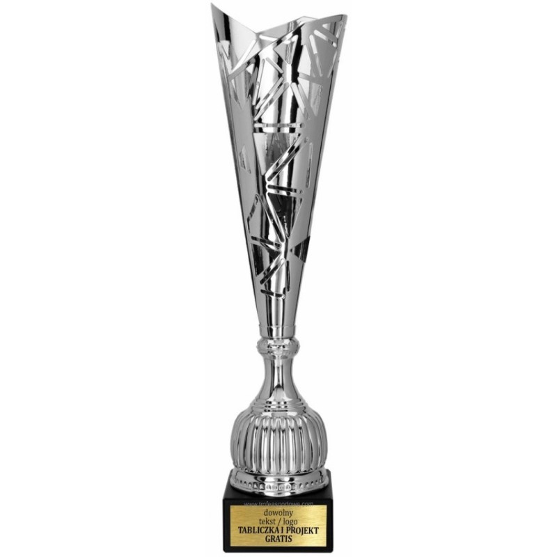 Puchar 4231 srebrny nowoczesny z marmurową podstawą