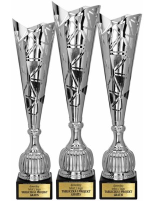 Puchar 4231 srebrny nowoczesny z marmurową podstawą