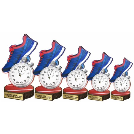 Drewniana statuetka Bieganie Maraton