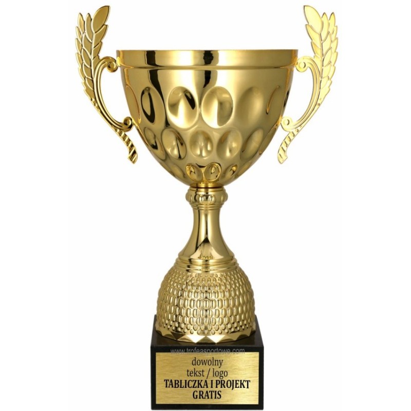Puchar 4233 złoty kompaktowy z marmurową podstawą