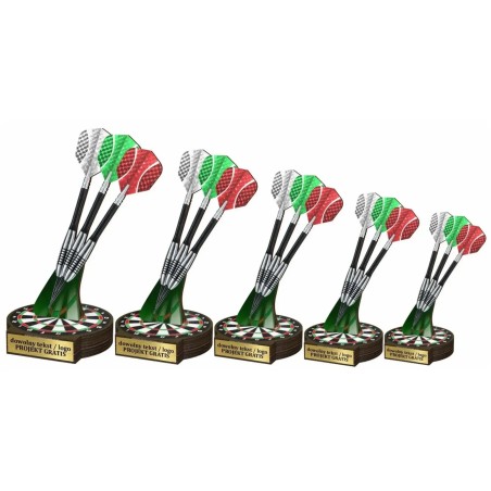 Drewniana statuetka Dart rzutki + tarcza