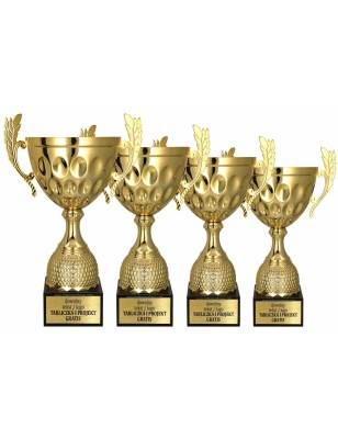 Puchar 4233 złoty kompaktowy z marmurową podstawą