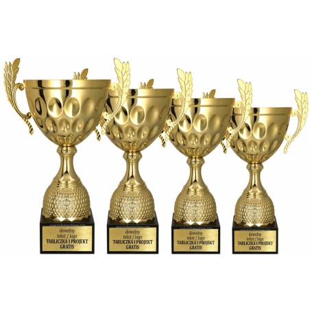 Puchar 4233 złoty kompaktowy z marmurową podstawą