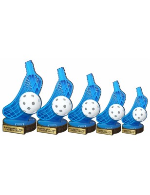Drewniana statuetka unihokej kij piłka