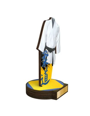 Statuetka drewniana - seria RW sztuki walki judo kimono
