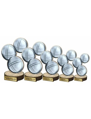 Drewniana statuetka petanque bule