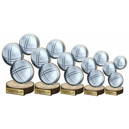 Drewniana statuetka petanque bule