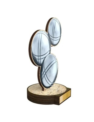 Statuetka drewniana - seria RW petanque bule