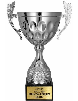 Puchar 4234 srebrny kompaktowy z marmurową podstawą