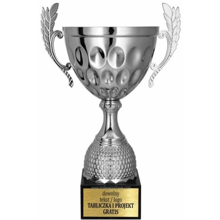 Puchar 4234 srebrny kompaktowy z marmurową podstawą