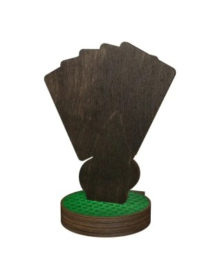 Statuetka drewniana - seria RW karty poker gry karciane