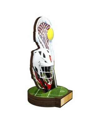 Statuetka drewniana - seria RW lacrosse kask kij