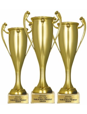 Puchar 7093 złoty klasyczny z marmurową podstawą