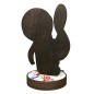 Drewniana statuetka Muzyka mikrofon klucz wiolinowy Drewniana statuetka Muzyka mikrofon klucz wiolinowy