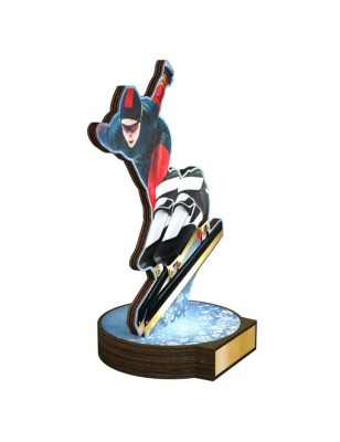 Statuetka drewniana - seria RW łyżwiarstwo szybkie