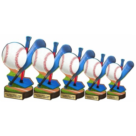 Drewniana statuetka baseball kij baseballowy piłka