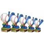Drewniana statuetka baseball kij baseballowy piłka