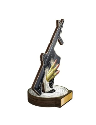 Statuetka drewniana - seria RW strzelectwo karabin