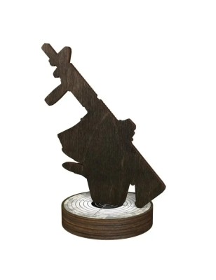 Statuetka drewniana - seria RW strzelectwo karabin