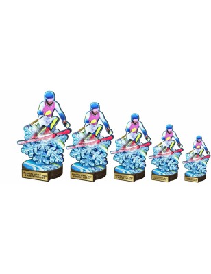 Drewniana statuetka narciarstwo alpejskie