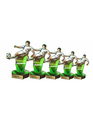 Drewniana statuetka Piłka Nożna piłkarz strzał MVP