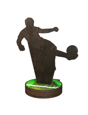 Statuetka drewniana - seria RW Piłka Nożna Piłkarz MVP