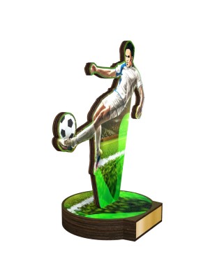 Statuetka drewniana - seria RW Piłka Nożna Piłkarz MVP