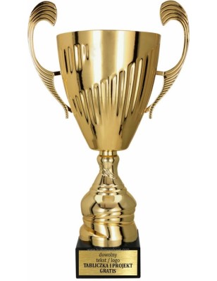 Puchar 7098 złoty z uchwytami i marmurową podstawą