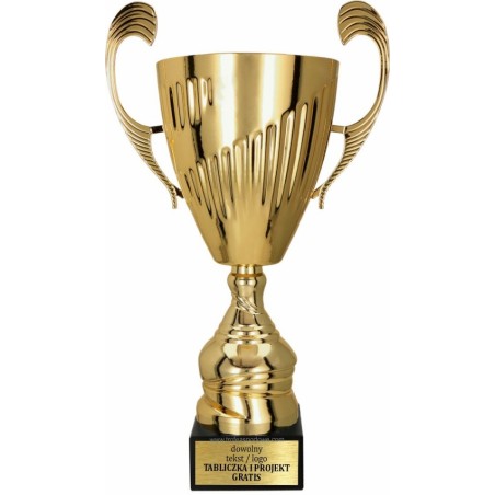 Puchar 7098 złoty z uchwytami i marmurową podstawą